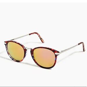 J. Crew Factory Mixed Media Mirrored Sunglasses